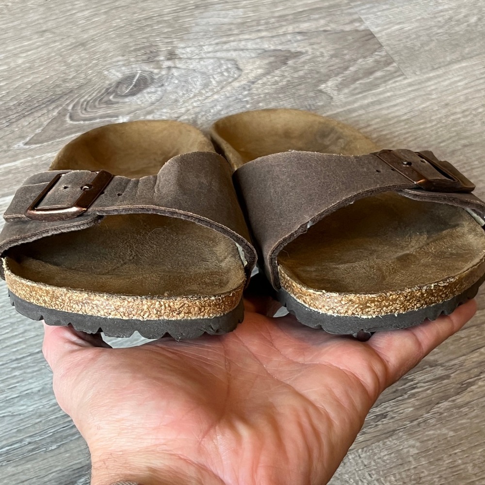 Birkenstock Madrid Slides Sandals Brown Birko-Flor Womens 10 EU 41‎ - Picture 2 of 9